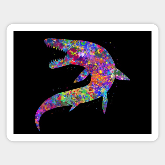 Mosasaur dinosaur Sticker by Yahya Art